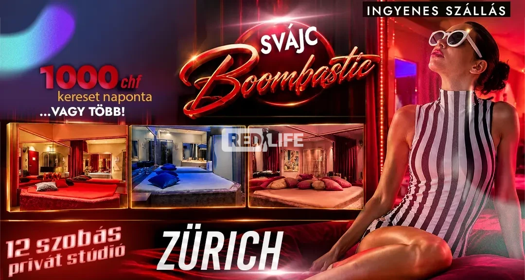» BOOMBASTIC « Zürich egyik legismertebb stúdiója extra magas árakkal, feles leadóval és napi kifizetéssel vár