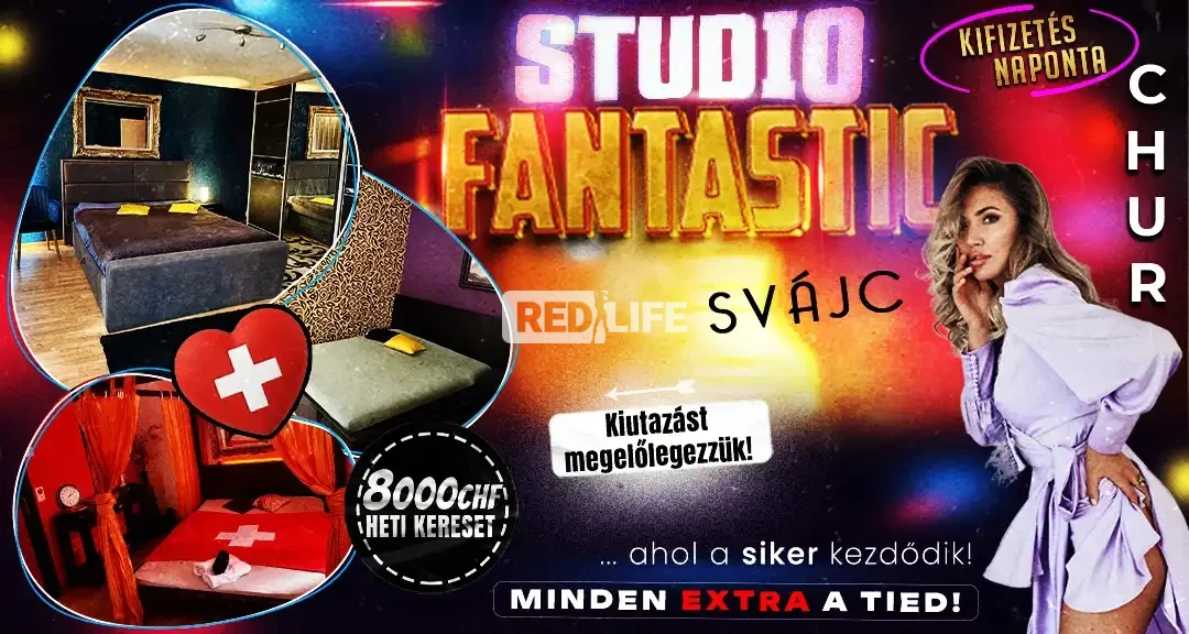 [Studio FANTASTIC] Hetente 6-8000 CHF kereset konkurenciamentes svájci bejáratott stúdióban, ne hagyd ki!