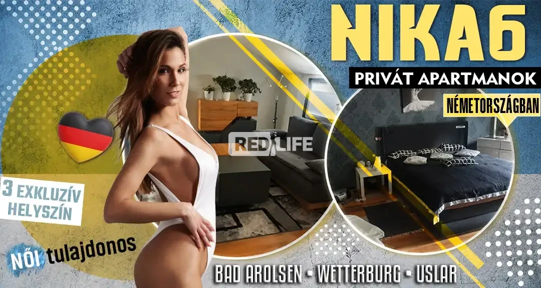 [NIKA6] Három exkluzív privát lakás Németországban: profi szervezés, stresszmentes erotikus munka és extra magas kereset